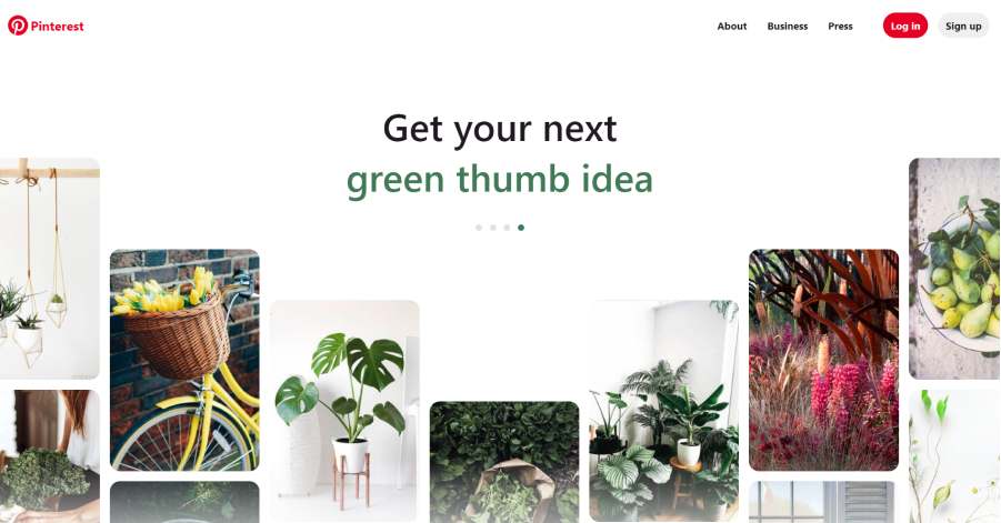 Pinterest - Responsive Website Example