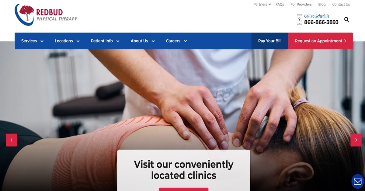 Redbud - Therapist Website Best Therapist Websites_Redbud Physical Therapy