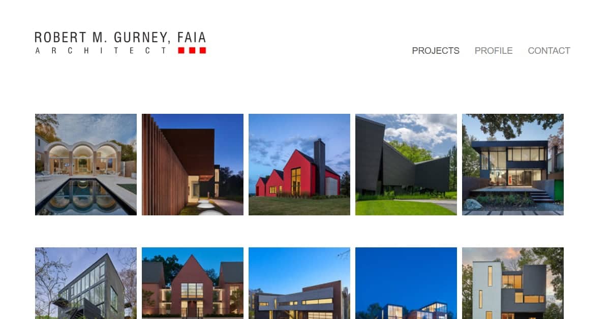 Best White Web Design_Robert M Gurney FAIA
