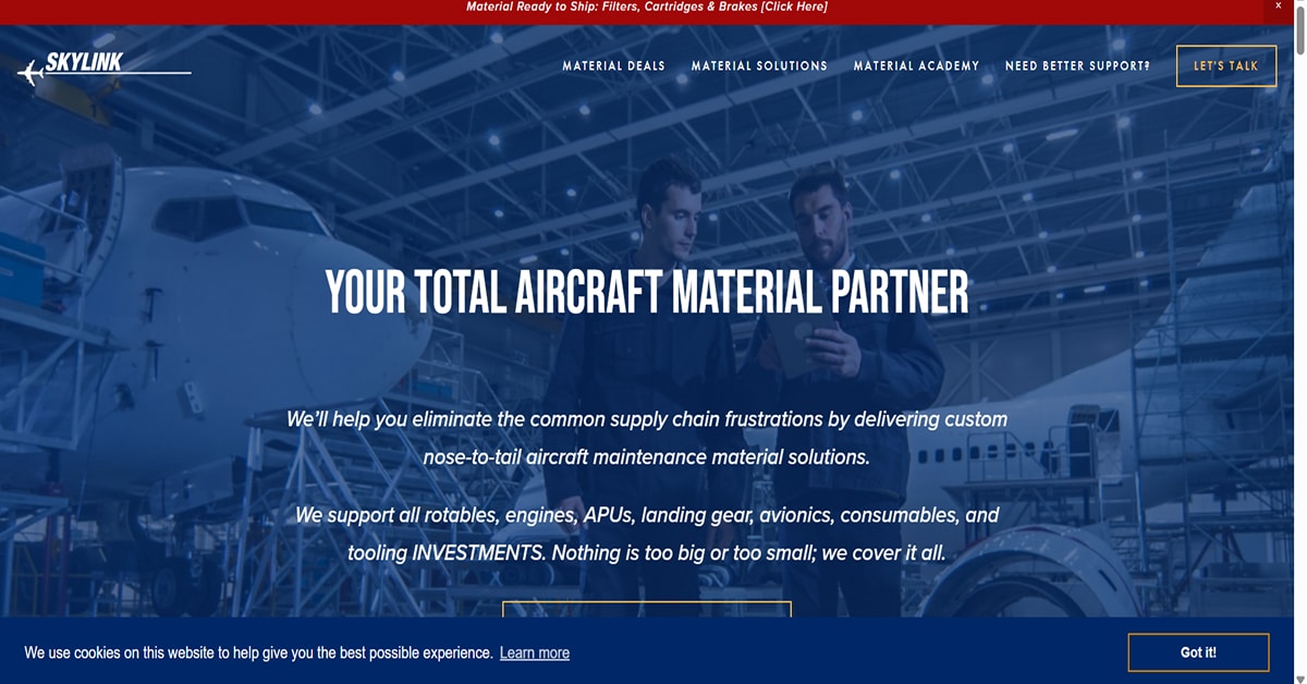 Skylink - Service Website Examples