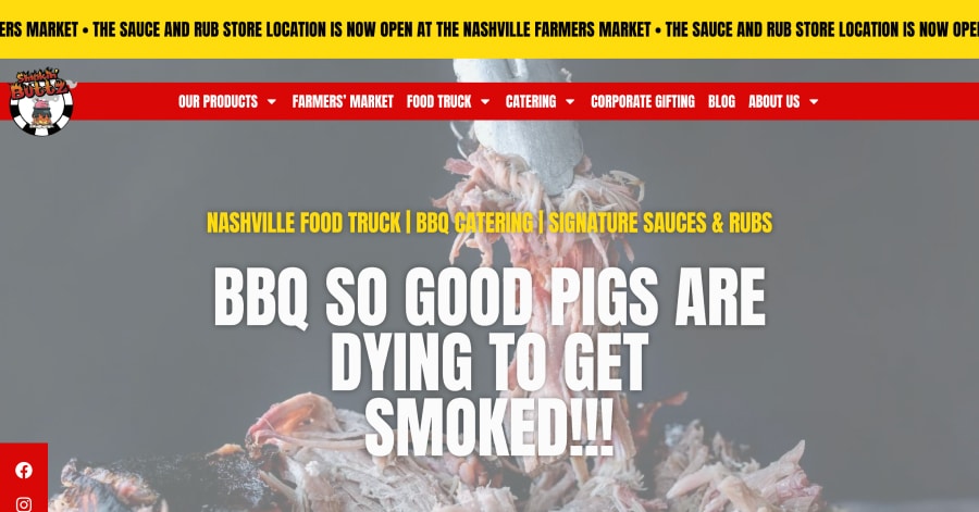 Smokin' Buttz - Food Truck Website Example