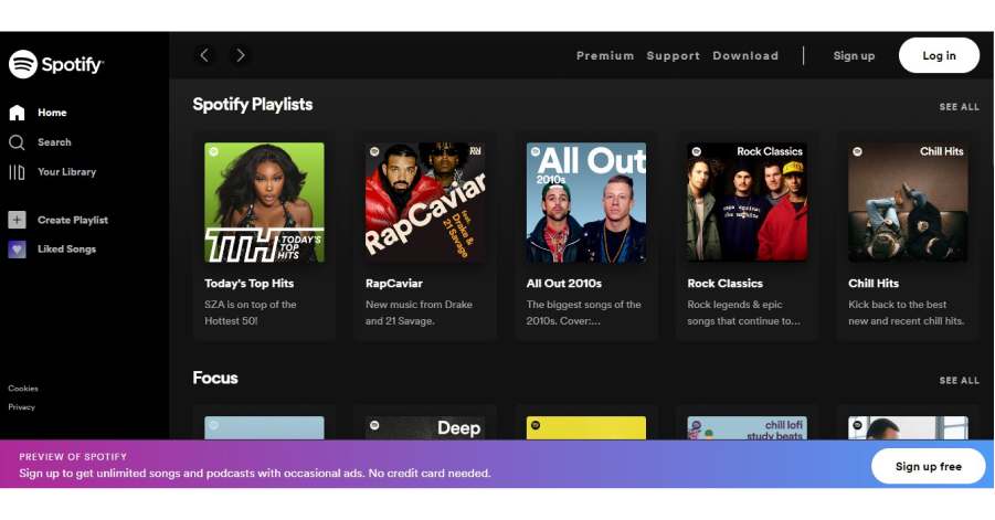 Spotify - Responsive Website Example Taoheed Bayo - Model Website Examples