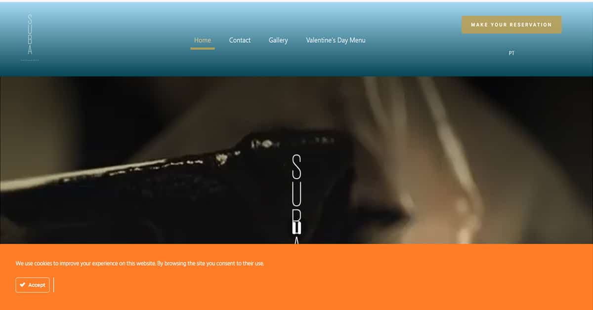 Best Restaurant Websites_SUBA Restaurante