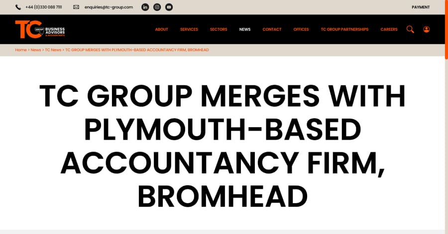 TC Group - Financial Website Example