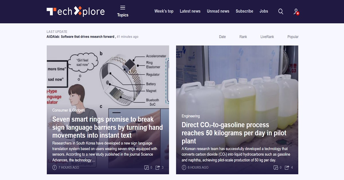 Tech Xplore - Technology Website Example Karkey - Technology Website Examples