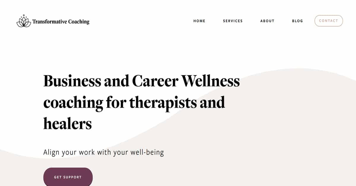 Transformative Coaching - Therapist Website