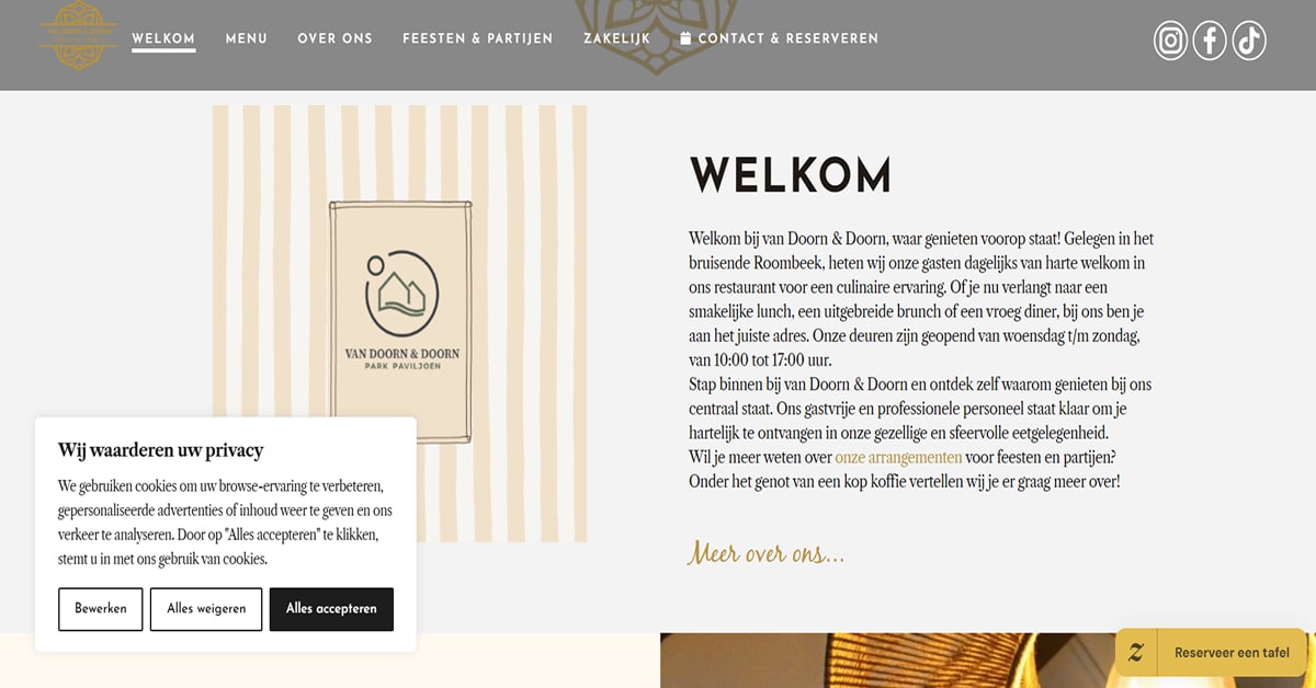 Best Restaurant Websites_Van Doorn And Doorn