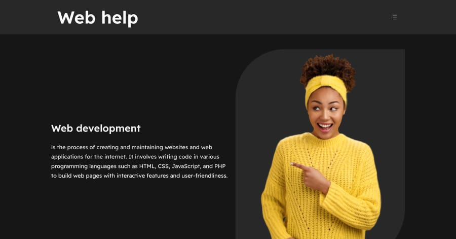 Web help - One Page Design Example