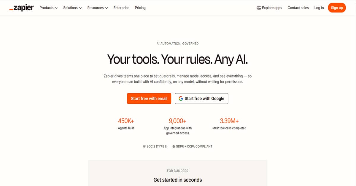 Zapier - Technology Website Example Karkey - Technology Website Examples