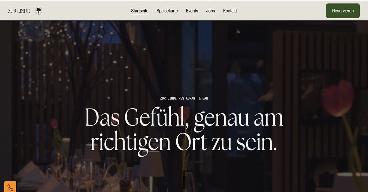Best Restaurant Websites_Zur Linde Restaurant & Bar