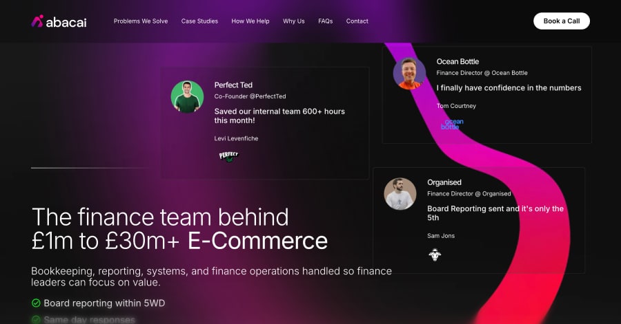 abacai - Financial Website Example