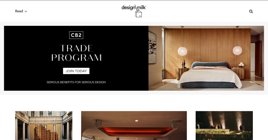 design milk - Interior Website Example