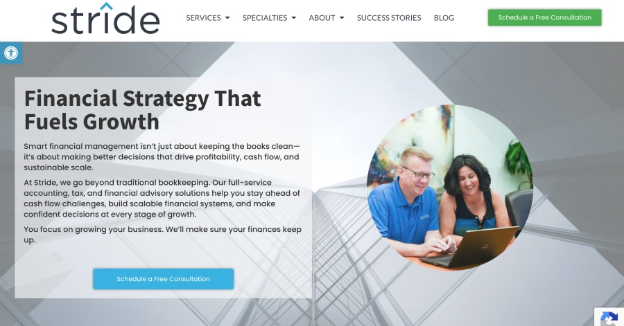 stride - Financial Website Example