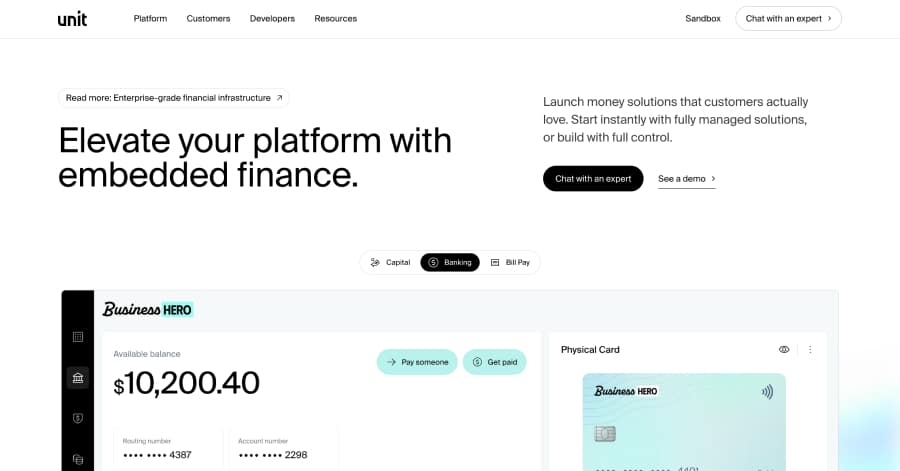 unit - Financial Website Example