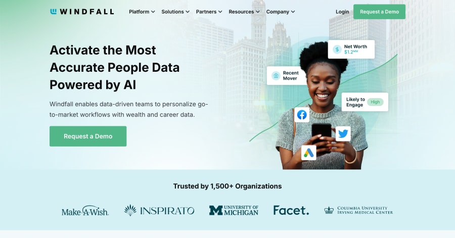 windfall - Financial Website Example