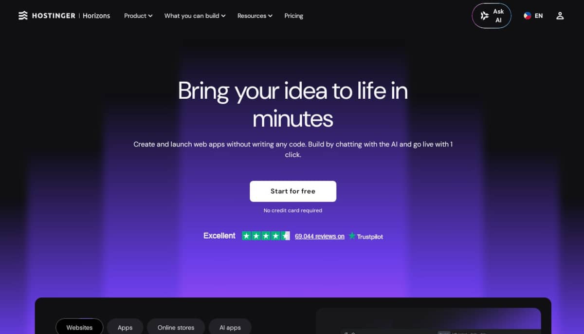 AI Website Builder Statistics_Hostinger Horizons