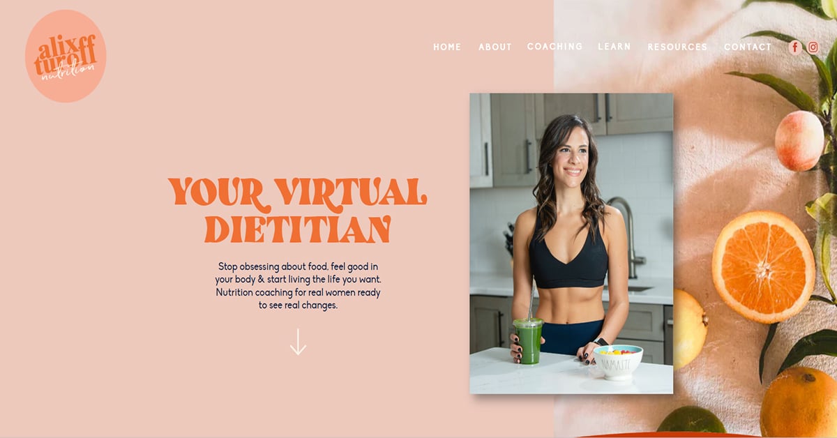 Alix Turoff Nutrition - Dietitian Website Example