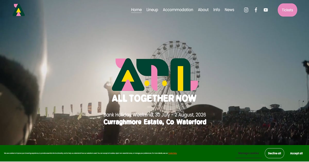 All Together Now - Training Website All Together Now - Event Website Example
