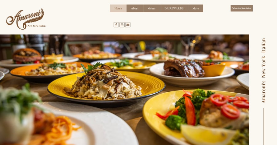 Amaroni's - Fast Food Website Example Subway - Fast Food Website Examples