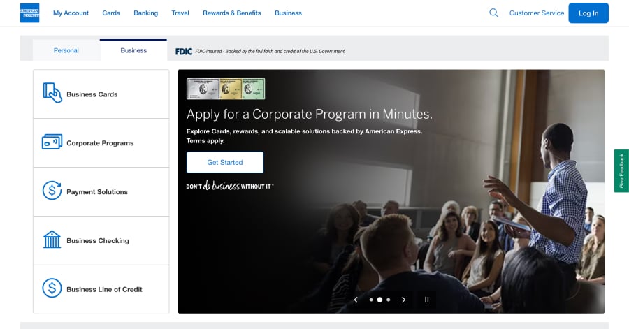 American Express - Membership Website Example Best Membership Websites_American Express