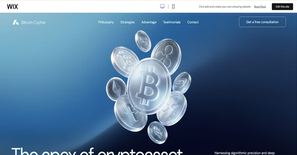 Bitcoin Cypher - Training Website TrustVault Accountant Website Templates