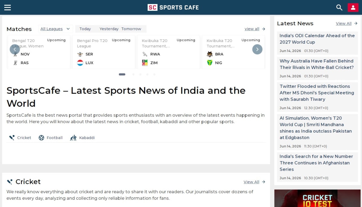 Browser Notification Statistics_SportsCafe