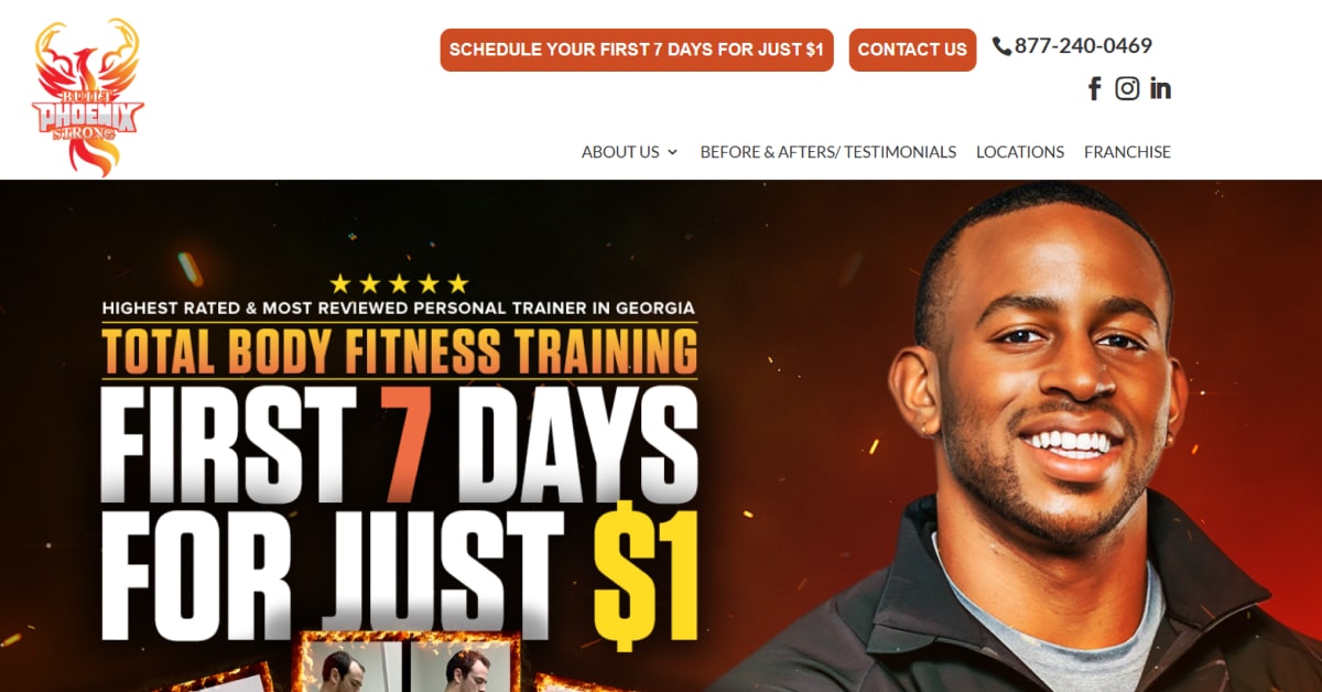 Built Phoenix Strong - Training Website Netflix - Carousel Website Examples