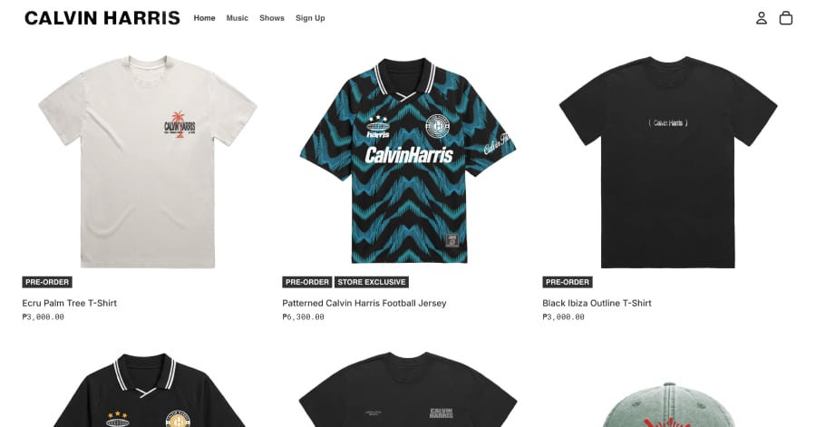 Calvin Harris - DJ Website Example calvin harris - dj website example