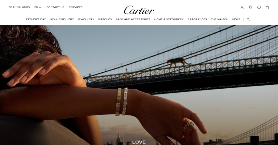Cartier - Luxury Website Example