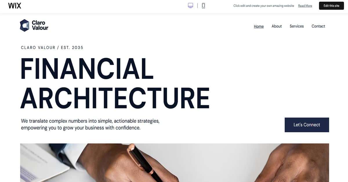Claro Valour - Accountant Website Templates TrustVault Accountant Website Templates