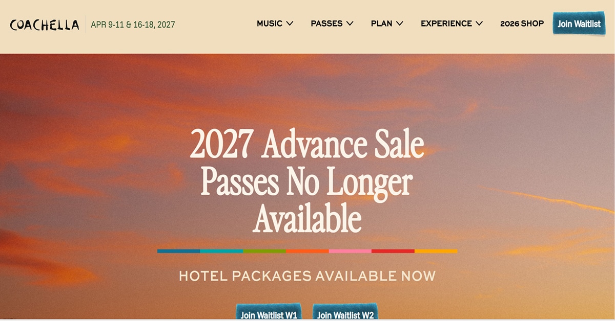 Coachella - Training Website Coachella