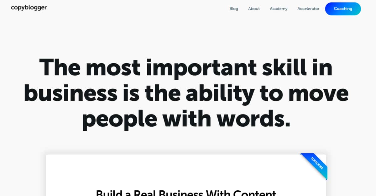 Copyblogger - Copywriter Website