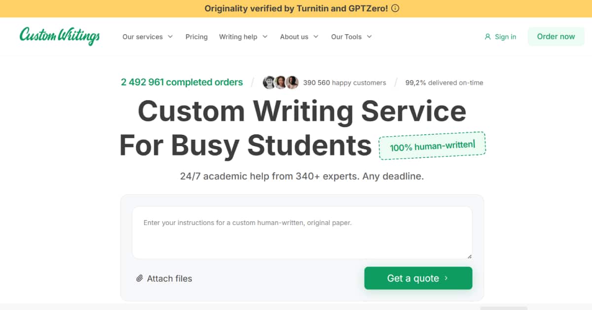 Custom Writings - Copywriter Website