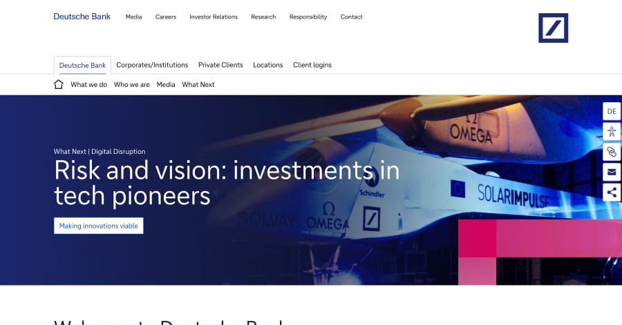 Deutsche Bank - Membership Website Example Deutsche Bank - Membership Website Example