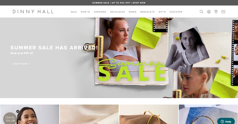 Dinny Hall - Luxury Website Example Dinny Hall - Jewelry Website Example
