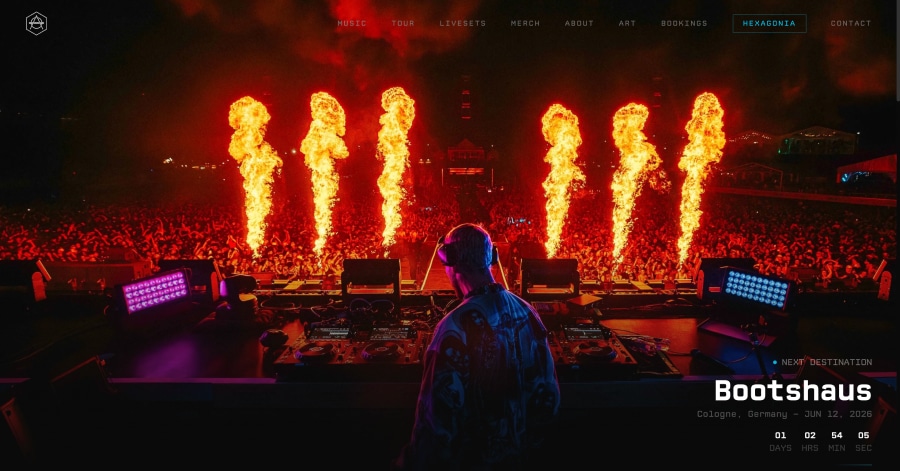 Don Diablo - DJ Website Example Carl Cox - DJ Website Examples