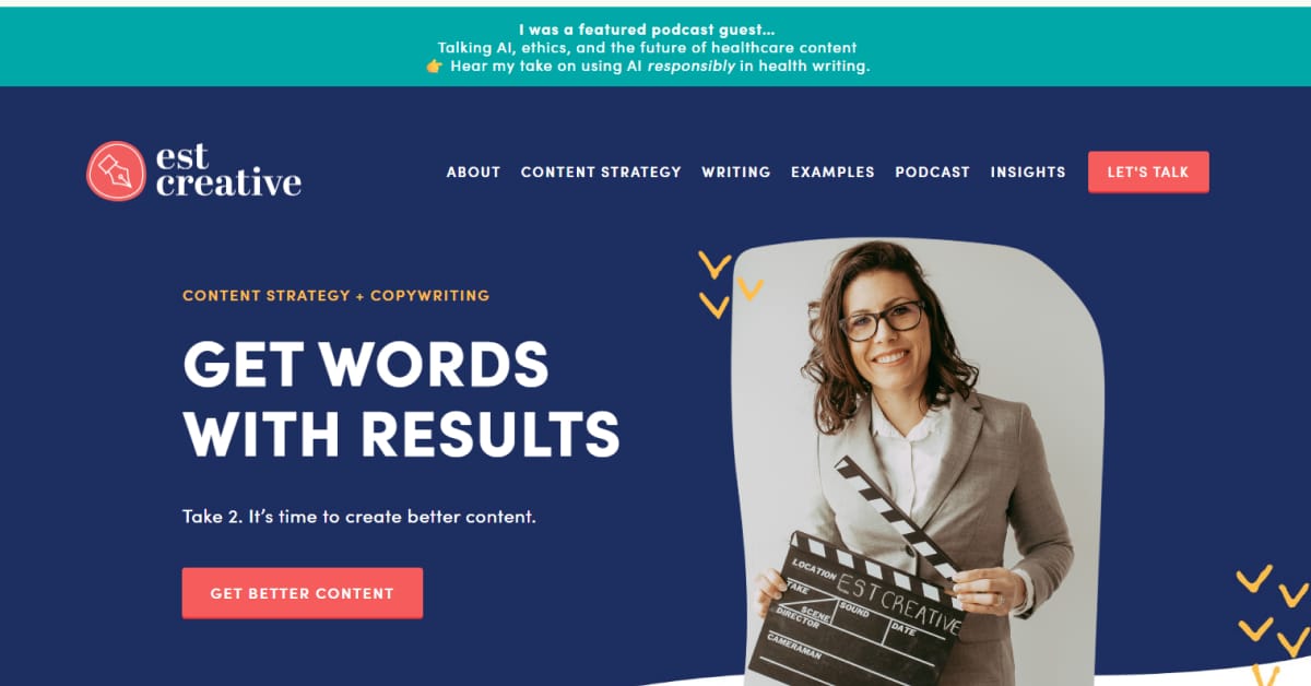 EST Creative - Copywriter Website