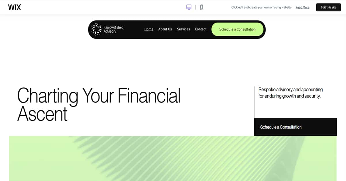 Farrow & Beid Advisory - Accountant Website Templates TrustVault Accountant Website Templates