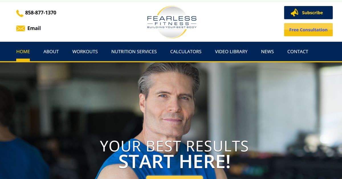 Fearless - Training Website Ciana Newman - Model Website Examples