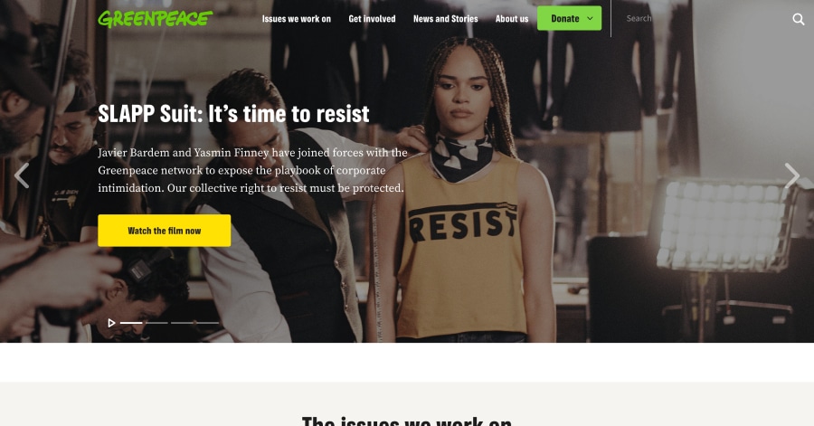 Greenpeace - Membership Website Example Greenpeace - Membership Website Example