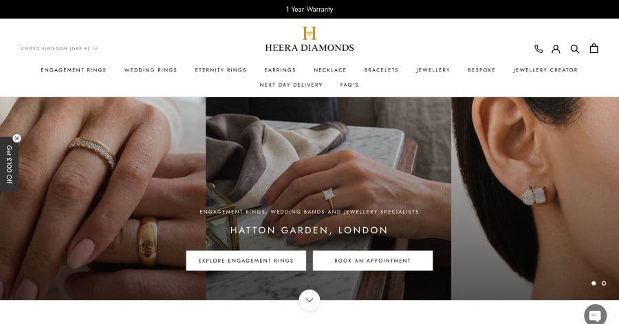Heera Diamonds - Luxury Website Example Heera Diamonds - Jewelry Website Example