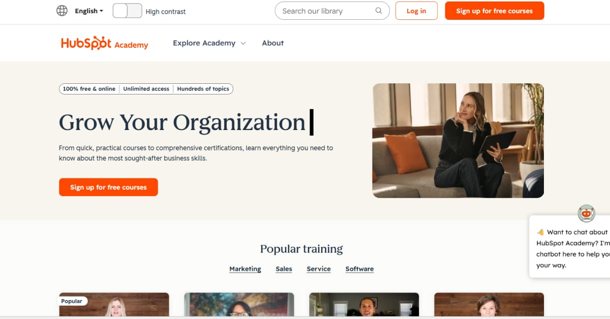Hubspot Academy - Training Website Best Training Websites_KnowledgeHut Solutions