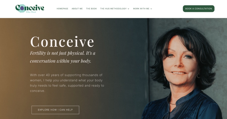 hug - Nutrition Coach Website Example