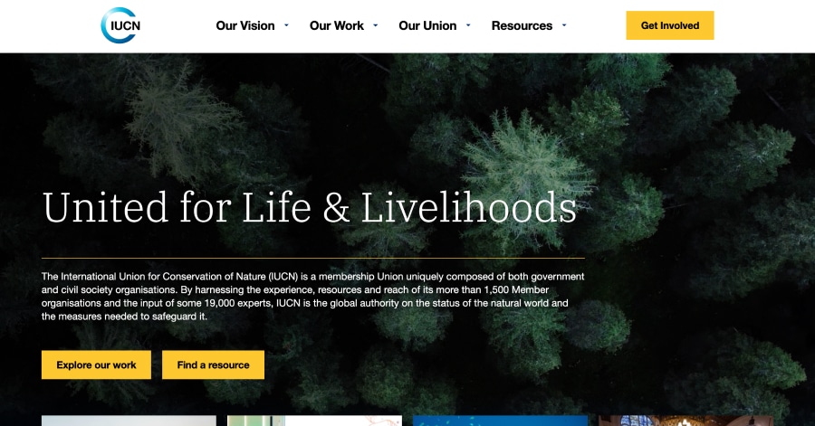 IUCN - Nature Conservation Website Example