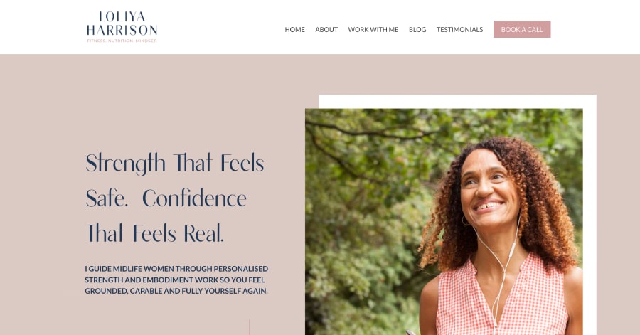 Loliya Harrison - Nutrition Coach Website Examples