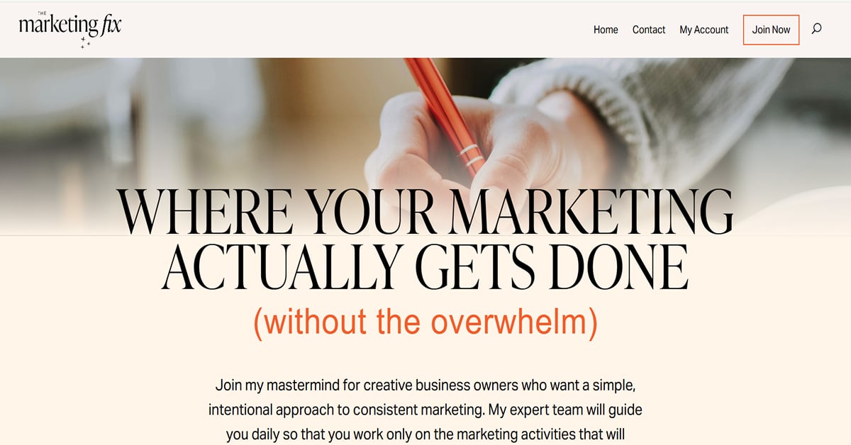 Marketing Fix - Training Website