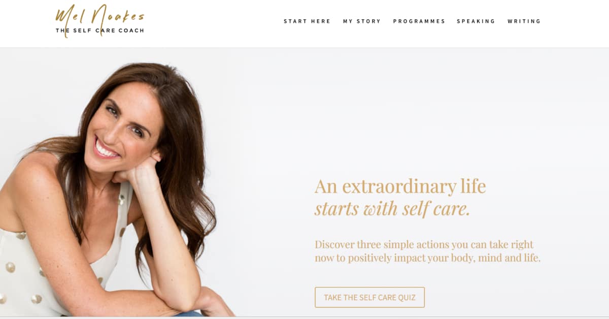 Mel Noakes - Training Website