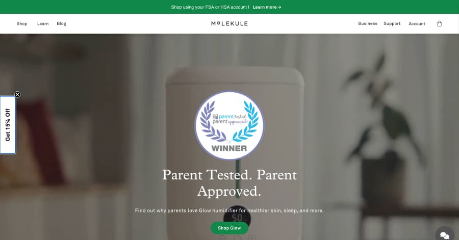 Molekule - Modern Website Example Molekule