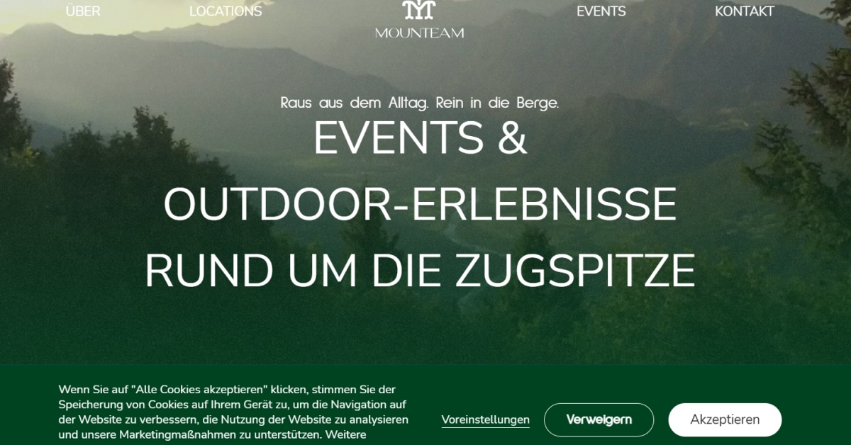 Mounteam - Event Website Design