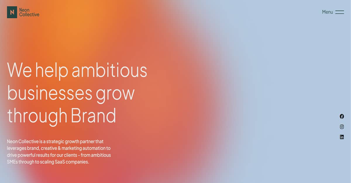 Neon Collective - Elementor Website Lech Rudnicki Elementor Website Example